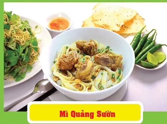Hình ảnh Mì quảng sườn chả cua tôm