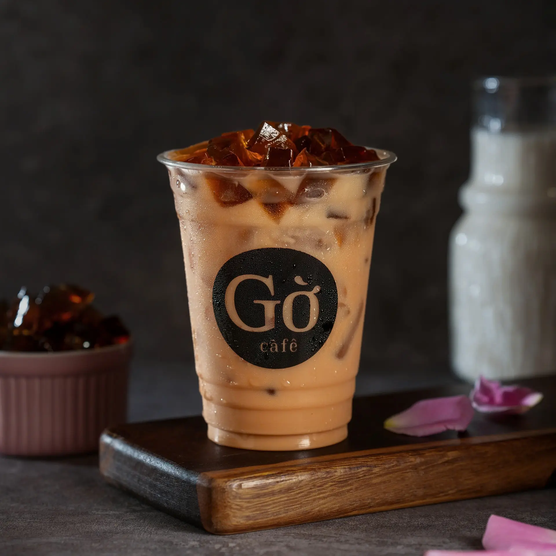 Hình ảnh Latte hoa hồng
