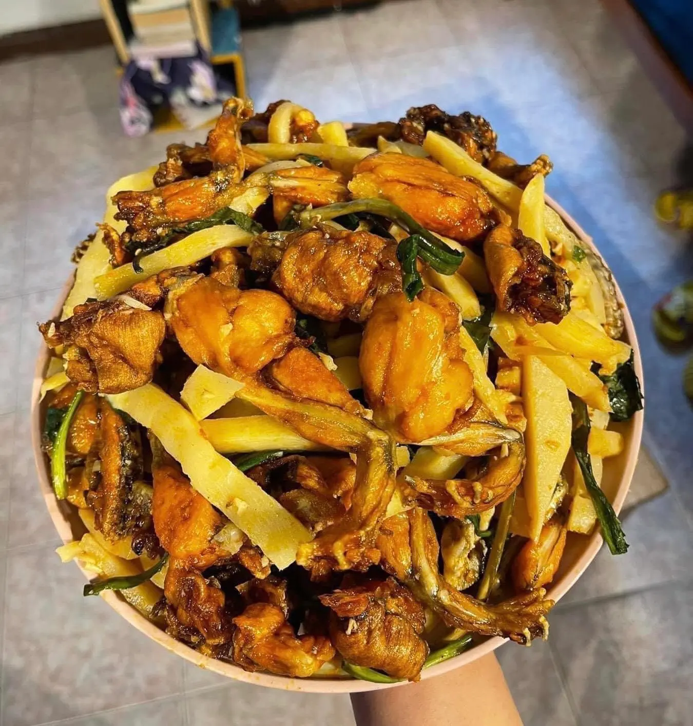 Hình ảnh Ếch Xào Măng Cay ( Lớn).. 037318- 9368