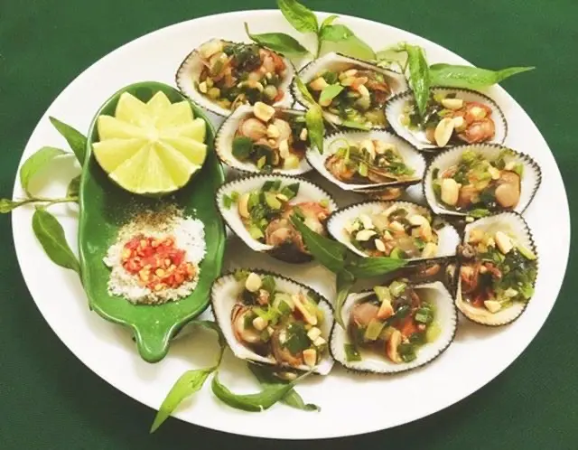 Hình ảnh sò long nướng mở hành