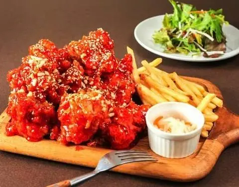 Hình ảnh Gà chiên sốt cay ngọt