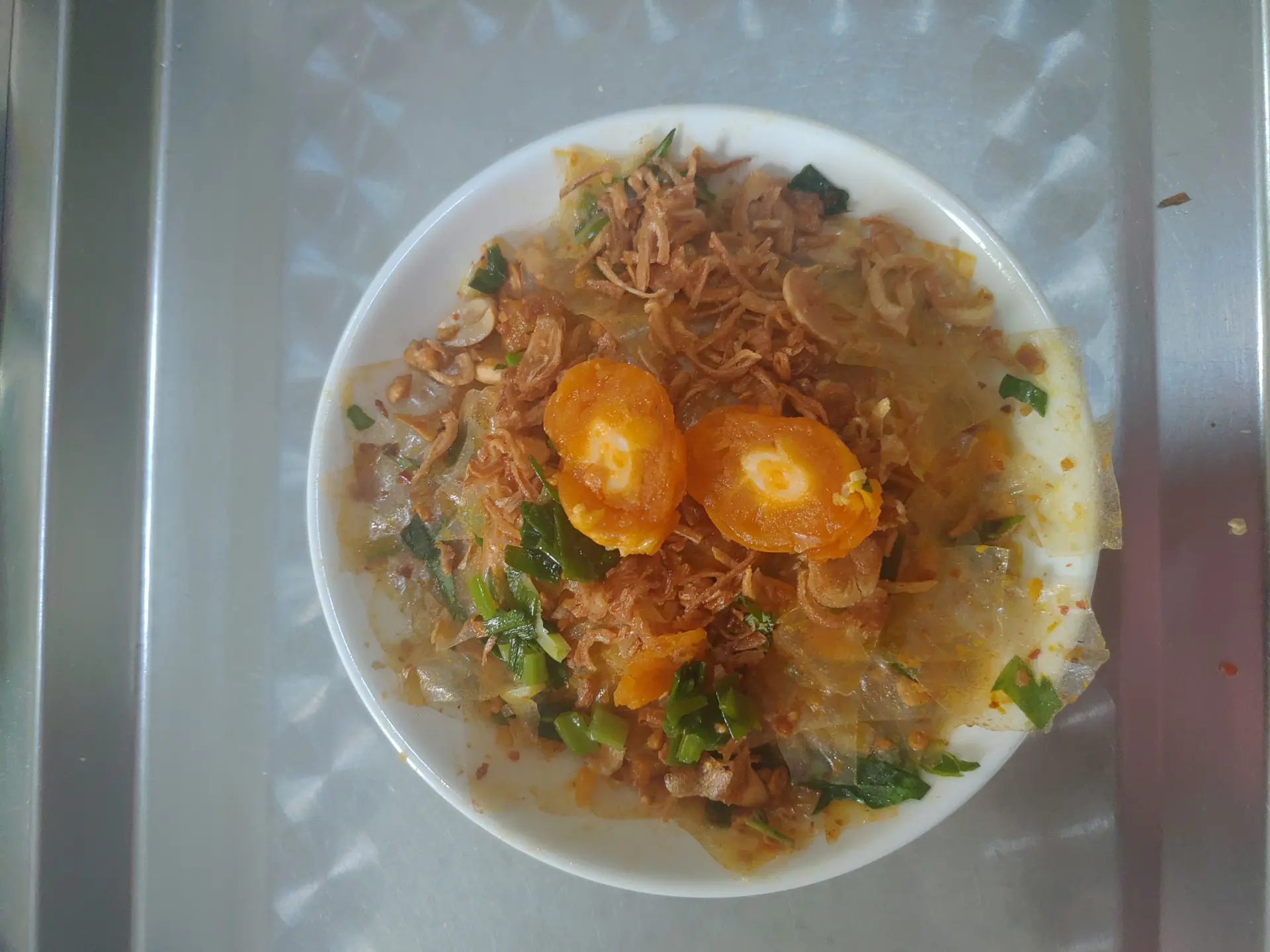Hình ảnh BT trộn trứng muối mỡ hành