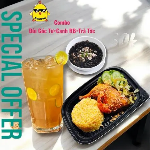 Hình ảnh Combo đùi góc tư + 1 trà tắc mạch nha + 1 canh rong biển