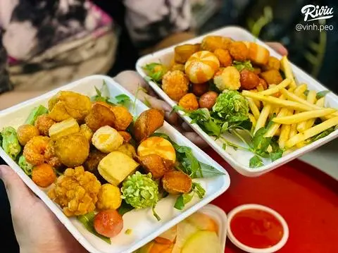 Hình ảnh phần cá viên chiên lộn xộn