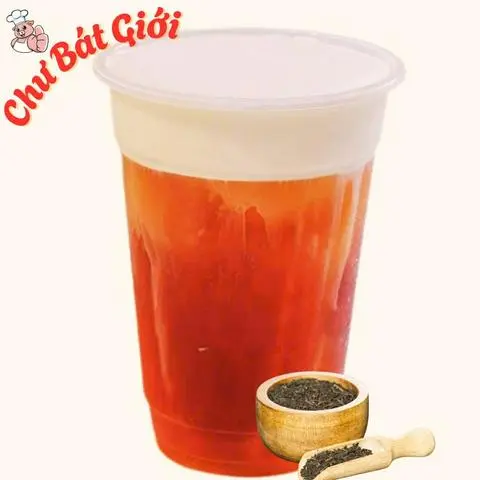 Hình ảnh Trà Bá Tước Kem Muối Thạch Nổ Củ Năng