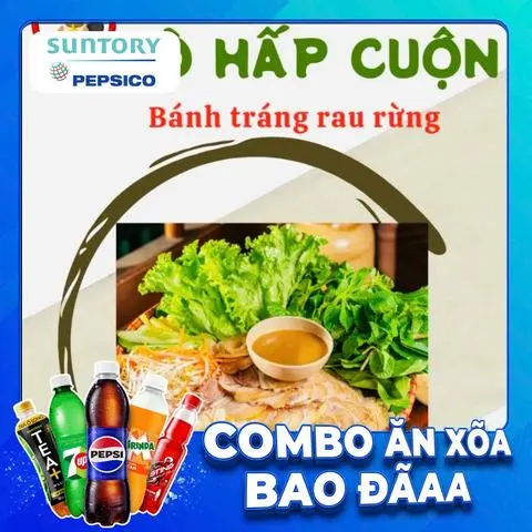 Hình ảnh Combo Bò Tơ Cuộn Rau Rừng + Nước ngọt SPVB 