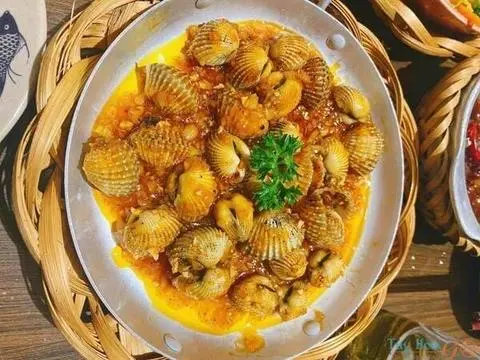 Hình ảnh Sò huyết xào bơ cay