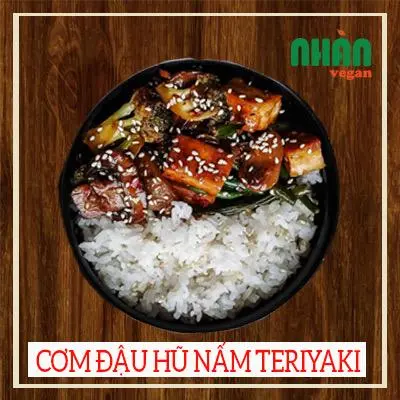 Hình ảnh Cơm Đậu Hũ Nấm Teriyaki