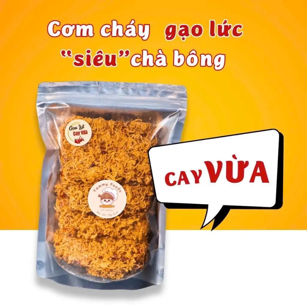Hình ảnh Cơm cháy gạo lứt siêu chà bông - cay vừa