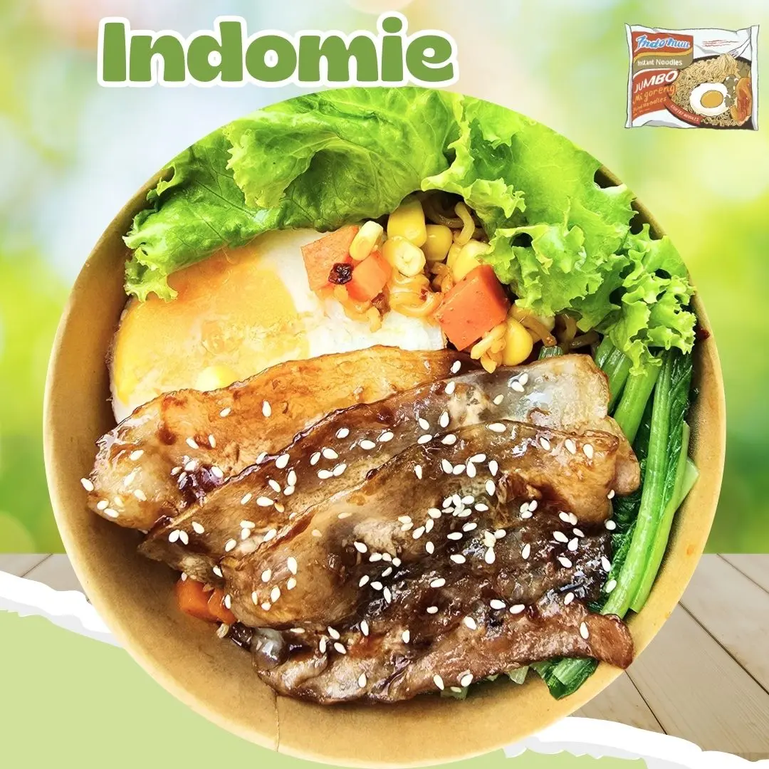 Hình ảnh Mì Indomie Ba Chỉ Heo Áp Chảo Teriyaki