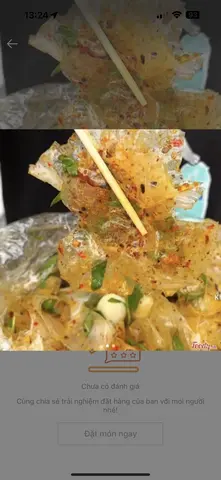 Hình ảnh bánh tráng sợi trộn sate