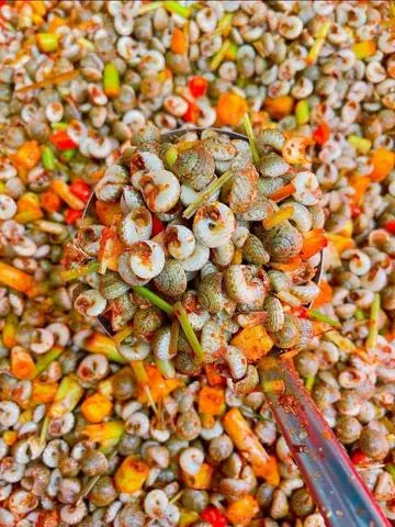 Hình ảnh ốc nón xào sate