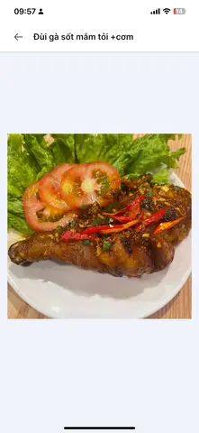 Hình ảnh Đùi gà mắm tỏi +cơm