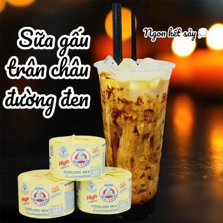 Hình ảnh Sữa Gấu Trân Châu Đường Đen 