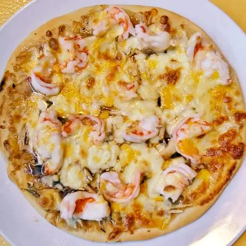 Hình ảnh pizza tôm thanh cua