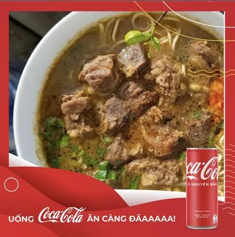 Hình ảnh mỳ bò chua cay+Coca
