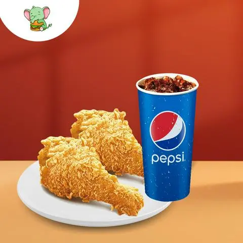 Hình ảnh [Deal Hot]Combo 2 đùi gà + cốc pepsi