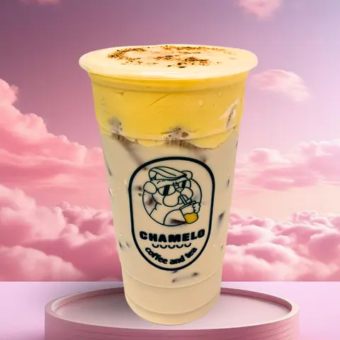 Hình ảnh Trà sữa caramel chuối kem trứng khè