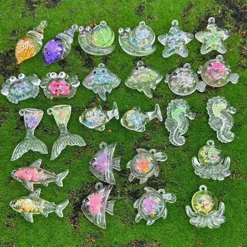 Hình ảnh 10 túi mù charm phát sáng sinh vật biển (có thể làm móc khóa)