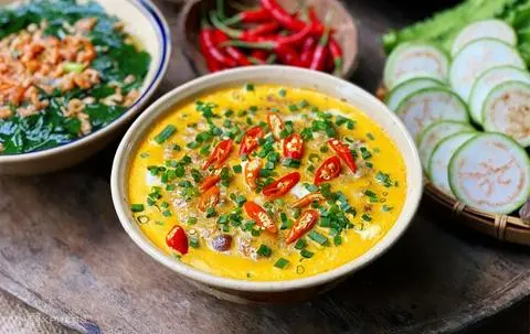 Hình ảnh Mắm lóc chưng + cơm +canh 