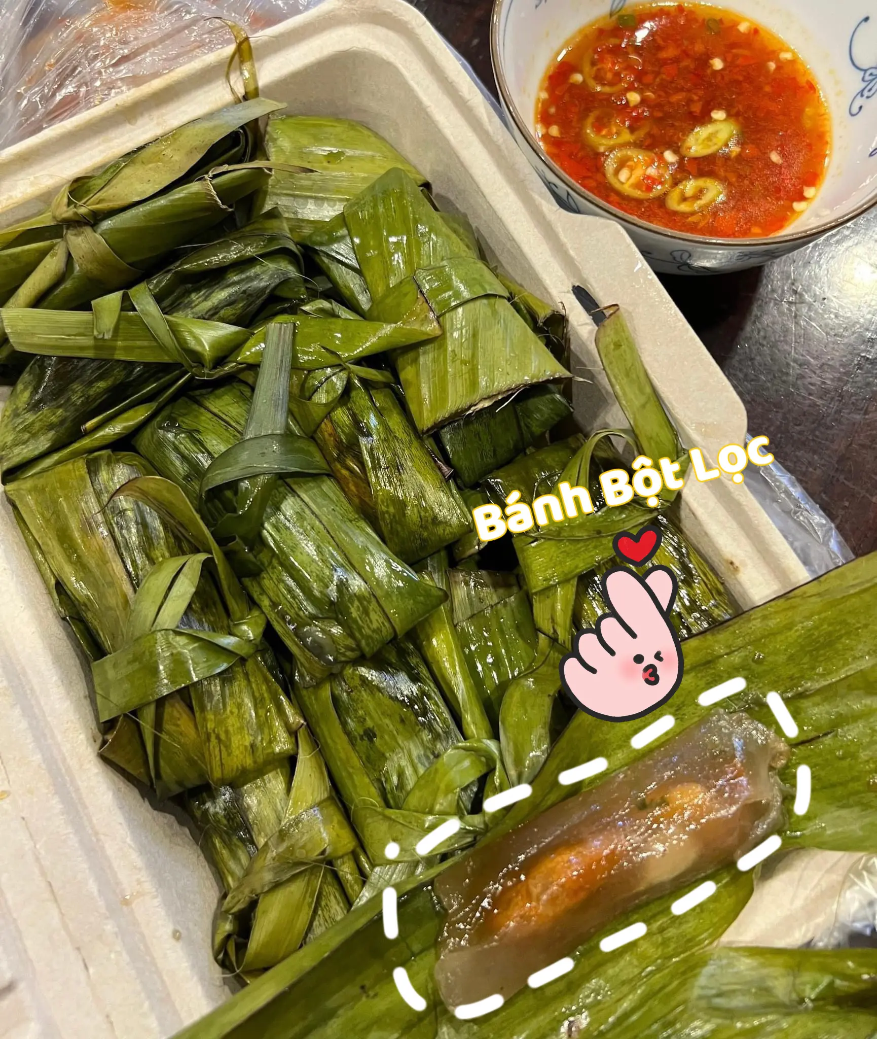 Hình ảnh Bánh bột lọc Huế nhân tôm thịt - 5 cái (ĐỢI TIỆM 10p hấp bánh, Hấp sẵn không ngon)