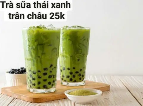 Hình ảnh Trà sữa thái xanh trân châu
