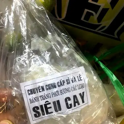 Hình ảnh bánh tráng phơi sương dẻo siêu cay muối ngon