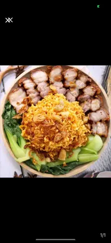 Hình ảnh MÌ TRỘN BA RỌI SỐT BƠ TỎI 