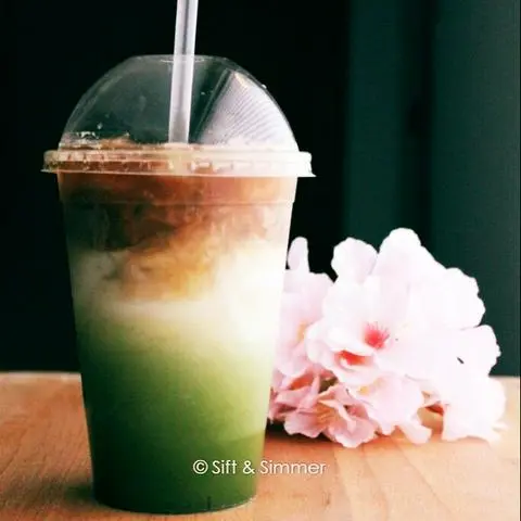 Hình ảnh matcha latte cacao