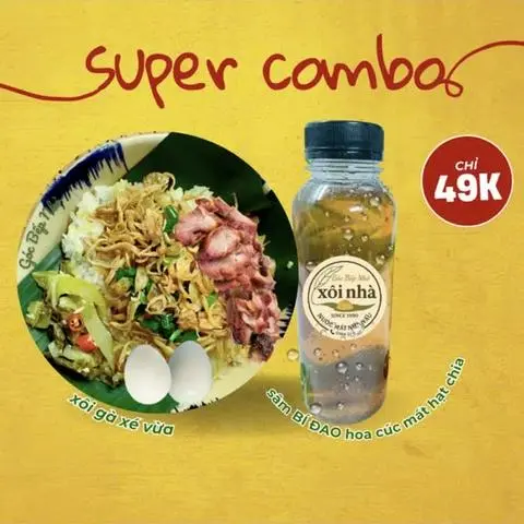 Hình ảnh [COMBO]Xôi gà xé nếp kê vừa + Nước Mát Nhà Nấu ngon cực