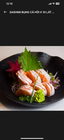 Hình ảnh SASHIMI BỤNG CÁ HỒI 10 LÁT 