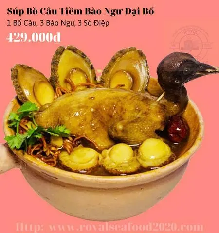 Hình ảnh súp bào ngư tiềm bồ câu đại bổ 