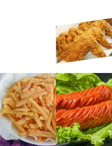 Hình ảnh Gà rán+xúc xích+khoai tây 