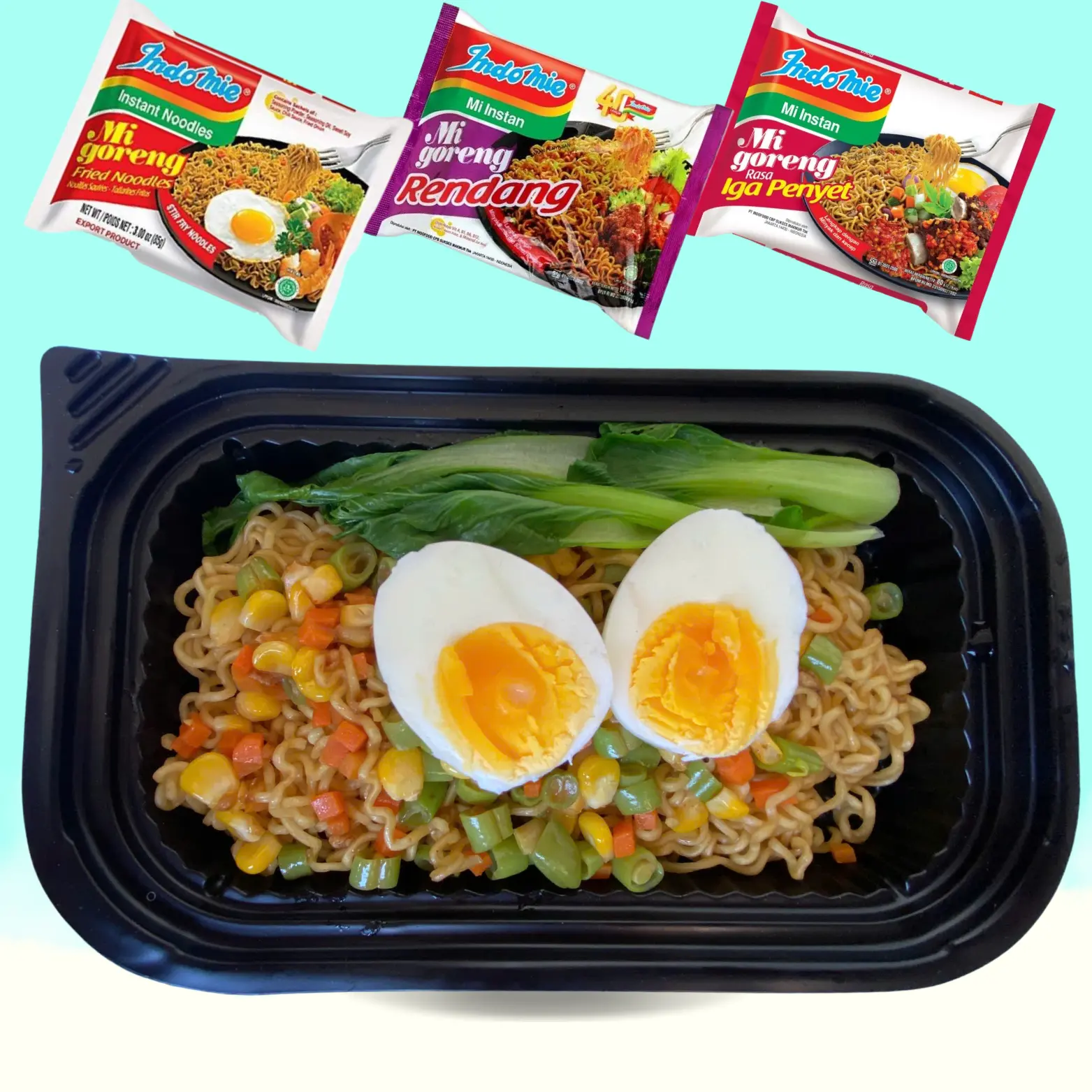 Hình ảnh Mì Trộn Indomie Rau Củ Trứng Lòng Đào 