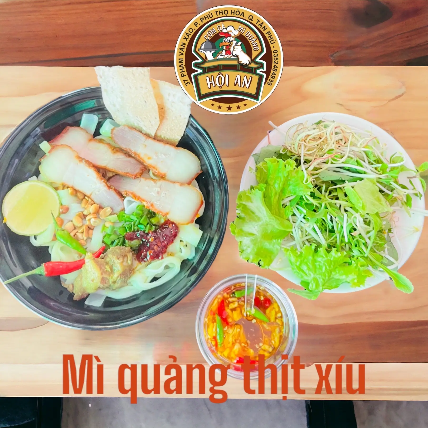 Hình ảnh Mì quảng thịt xá xíu