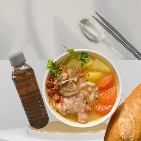 Hình ảnh Bánh mì Lagu + 1 Trà bí đao