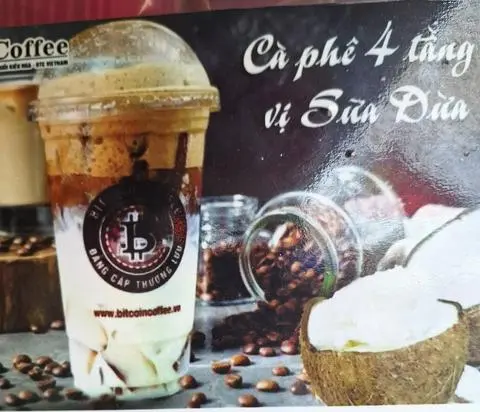 Hình ảnh Cafe 4 tầng sữa dừa 