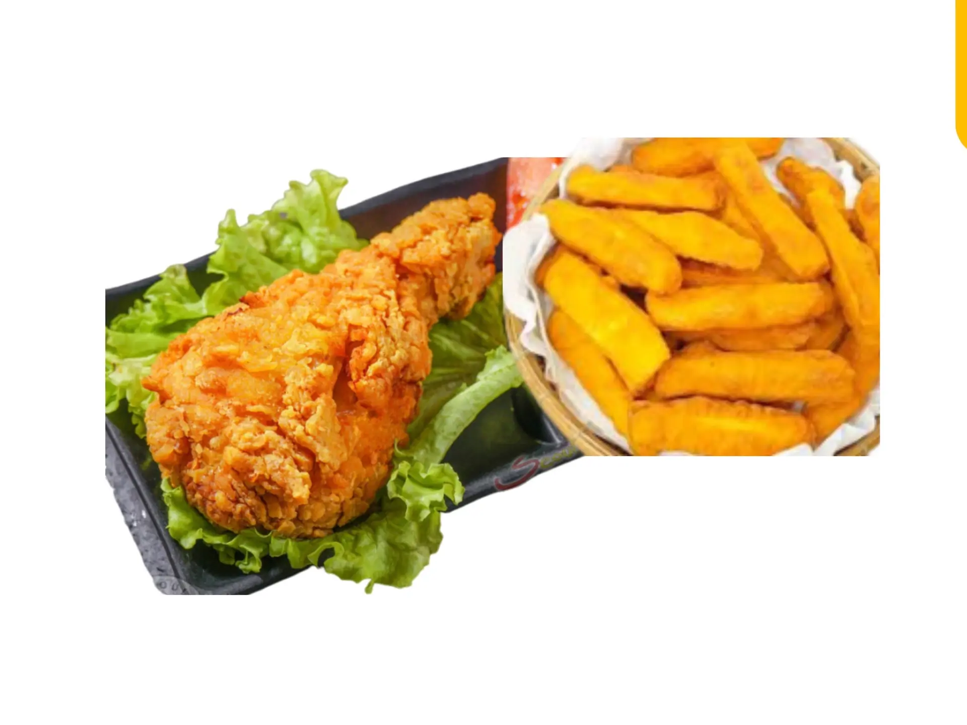 Hình ảnh 1 Gà Rán  + 100gr Khoai