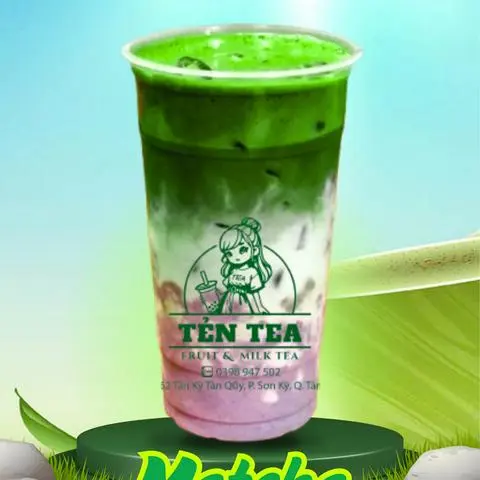 Hình ảnh Matcha latte mix khoai môn