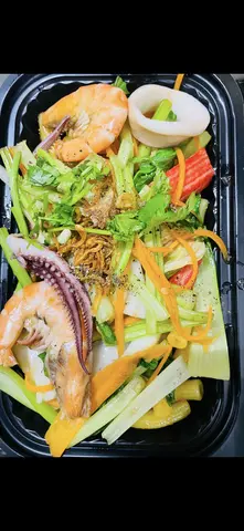 Hình ảnh nui xào hải sản