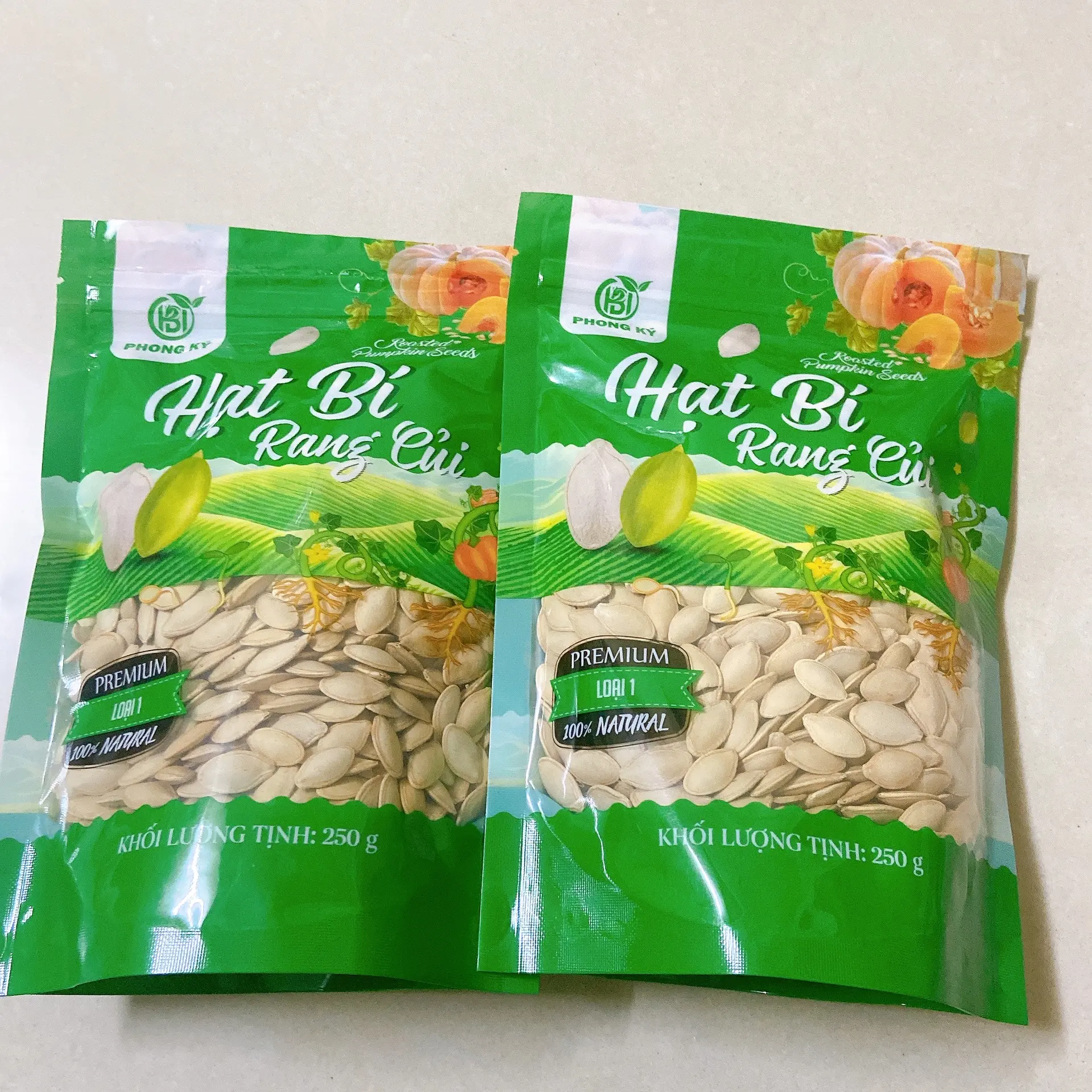 Hình ảnh 1 Gói Hạt Bí Phong Ký-250g