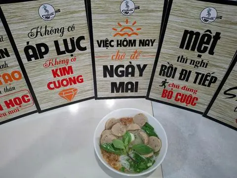 Hình ảnh mì tươi nước bò viên