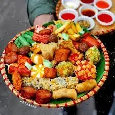 Hình ảnh mẹt cá viên chiên thập Cẩm lớn 