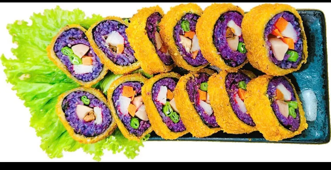 Hình ảnh Gymbap tím chiên giòn 