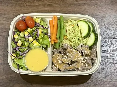Hình ảnh mì bò rau củ sốt phô may cay 