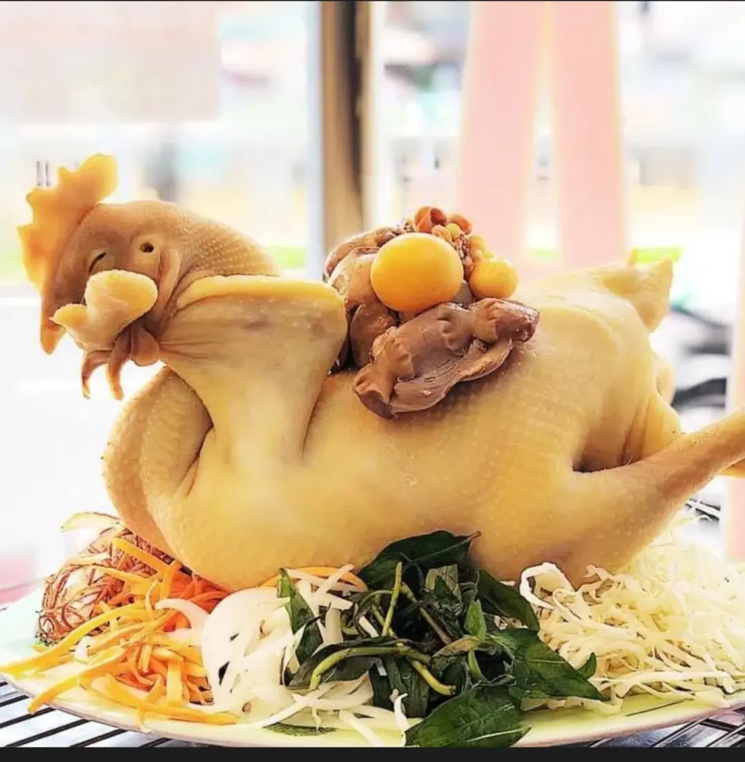 Hình ảnh Gà cúng đầy đủ