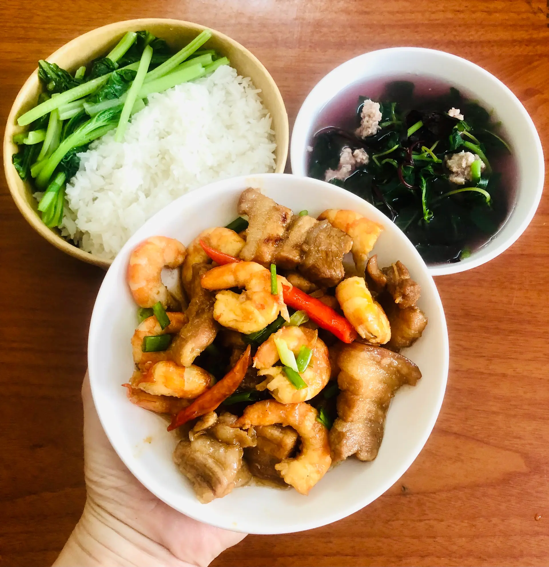 Hình ảnh Cơm Nóng Ba Chỉ Ram Tôm Đặc Biệt 
