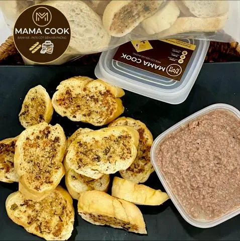 Hình ảnh Mồi bén - 100gram Bánh mì Sấy Bơ Tỏi