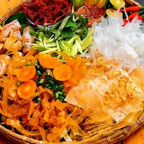 Hình ảnh Bánh tráng thập cẩm trứng muối 4 loại khô