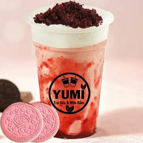 Hình ảnh Trà Sữa Cookies Dâu Kem Cheese (Size 700ml)